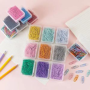 50 개/상자 28mm 마카롱 컬러 종이 클립, 크리 에이 티브 회계 장식 재료, 북마크, 종이 클립