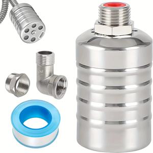 304 스테인리스 스틸 완전 자동 수위 조절 플로트 밸브 1/2인치 3/4인치 자동 차단 미니 플로트 밸브 전기 필요 없음 물탱크 물탑 자동 수위 조절기