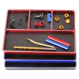 TRX4 scx10 HSP 94111 94123 wltoys 용 자석이있는 RC 자동차 도구 나사 트레이 플레이트 너트 박스 144001   타미야 tt02 아르마 크레이톤 타이푼