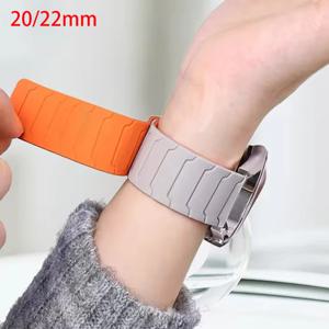 삼성 갤럭시 워치 7 6 5 4 3용 22mm 20mm 마그네틱 밴드, 화웨이 워치 GT5/4/3Pro 46mm 용 실리콘 루프 스트랩 (알티밋 코레아)