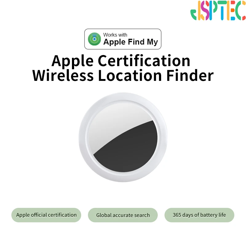 JSPTEC 보안 블루투스 태그 (Apple Find My 앱 기반 분실 방지 트래커, 소리 위치 확인, 메시지 알림, 알람, 키 파인더)