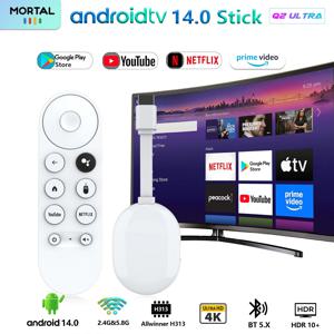 글로벌 버전 안드로이드 14 TV 스틱 Q2 Ultra 4K HDR Allwinner H313 음성 리모컨 BT5.X Chromecast Wifi 6 2G 16G 미니 홈 TV 스틱