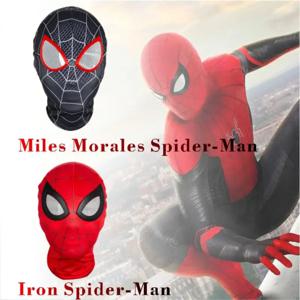 스파이더맨 마스크 풀 페이스 커버 마일즈 모랄레스 그웬 스테이시 아이언 스파이더맨 코스프레 의상 마스크 소품 할로윈 소년 성인 선물
