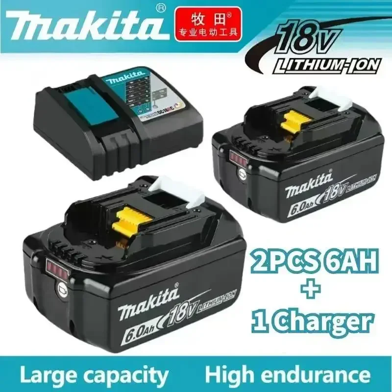 정품/오리지널 Makita 18v 배터리 Bl1850b BL1850 Bl1860 Bl1860 Bl1830 Bl1815 Bl1840 LXT400 Makita 18 V 배터리 용 6.0Ah