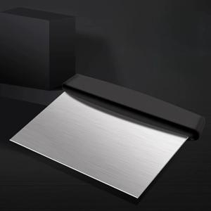 스테인리스 스틸 눈금 슬라이싱 나이프, 피자 반죽 스크레이퍼 (반죽 및 밀가루 절단용 주방 베이킹 도구)