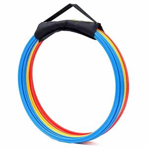 12pc 40cm 내구성 민첩성 훈련 반지 휴대용 축구 축구 속도 서클 스포츠 속도 링 점프 후프 훈련 장비
