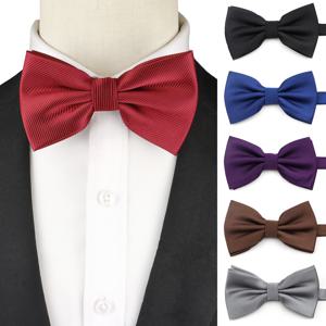 핫세일 단색 부모-자녀 나비넥타이 세트 클래식 심플 와인 레드 퍼플 네이비 보타이 턱시도 3가지 사이즈 새틴 크라바트 선물