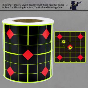 200Pcs 3인치 정사각형 빨간색 다이아몬드 모양의 조준점 스플래시 슈팅 타겟 종이 스플래시 슈팅 타겟 훈련 용품 스티커 슈팅 타겟 라벨(실제 총 연습 및 공기총 연습에 사용 가능)
