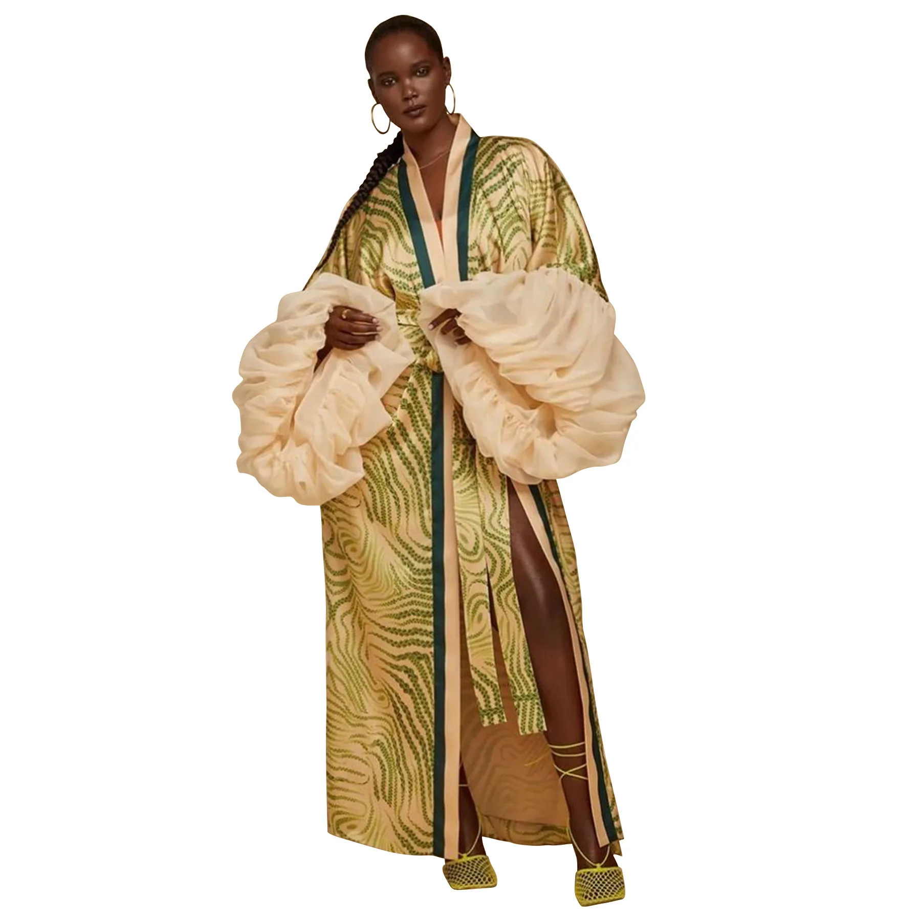 일본 기모노 패션 코트 카디건 우아한 블라우스 여성 롱 가디건 전통 기모노 드레스 Dashiki 아프리카 의류