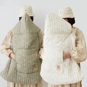 새로운 겨울 아기 슬링 커버 두꺼운 양털 아기 유모차 담요 캐리어 신생아 Swaddle Wrap 후드 유아 슬리핑 퀼트