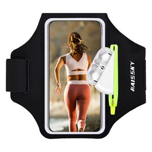 HAISSKY 클래식 지퍼 포켓 러닝 백 남성 여성 야외 스포츠 터치 스크린 완장 손목 파우치 아이폰 삼성 Xiaomi