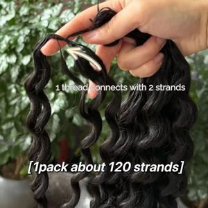 나비 크로셰 인모 브레이딩 프리세퍼레이티드 인비저블 100% 인모 딥 웨이브 16-24인치 100g/묶음 인모 미라클 노츠