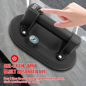 P8 전기 흡착판, 압력계 장착, 하중 용량 300KG. 타일 및 유리 이동. USB 충전. 가정용/산업용