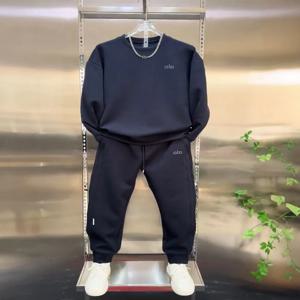 가을 겨울 남성 패션 헤비웨이트 에어 코튼 스포츠웨어 세트 긴팔 스웨트셔츠와 바지 투피스 캐주얼 의상