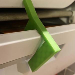 1개 RV 냉장고 도어 스톱 - 몰드 디자인 및 공기 순환 시스템 - RV, 카라반, 캠퍼 냉장고용 헤비듀티 블랙 도어 웨지