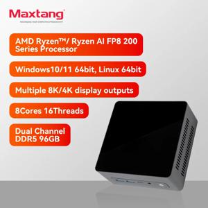 (품절) 맥스탕 AMD 라이젠 255 프로세서 미니 PC, 듀얼 채널 DDR5 최대 96GB M.2 NVMe SSD 지원, HDMI DP USB4 디스플레이
