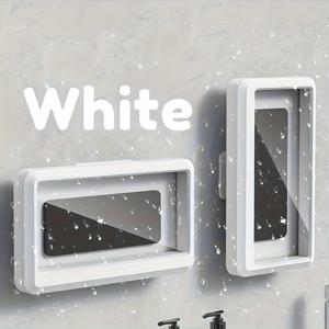 360도 회전하는 ABS 샤워폰 홀더, 투명 디자인, 플라스틱 커튼과 호환, 모든 계절에 적합