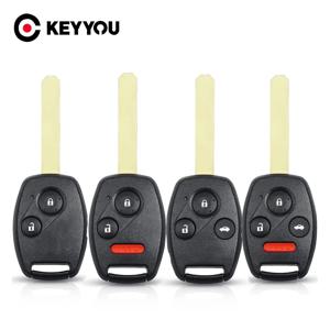 KEYYOU Keyless Entry Honda Accord CRV Pilot Civic 용 새 키 원격 자동차 키 Fob 2003 2004 2005 2006 2007 버튼 패드 포함