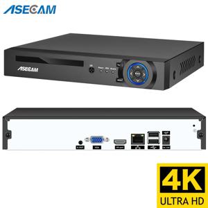 ASECAM 16CH 32CH 4K NVR 비디오 레코더 AI 얼굴 모션 감지 Onvif H.265 8MP IP 카메라 CCTV 시스템 P2P 네트워크 Xmeye