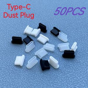 10/30/50PCS Type-C 실리콘 먼지 플러그 전화 USB 충전 포트 보호기 커버 유형 C 삼성 Xiaomi 화웨이에 대한 방진 캡