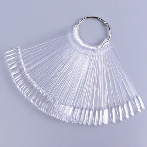 50pcs 틀린 손톱 디스플레이 팁 명확한 자연 컬러 차트 타원형 팬 스타일 UV 젤 폴란드어 견본 쇼 팔레트 연습 매니큐어 도구