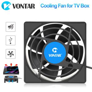 안드로이드 TV 박스 셋톱 박스 용 VONTAR C1 냉각 팬 무선 자동 조용한 쿨러 DC 5V USB 전원 라디에이터 미니 팬 80x80x25mm
