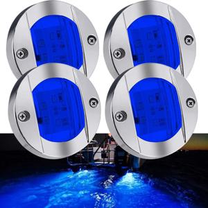 4PCS 보트 해양 조명 네비게이션 라이트 방수 마커 램프 트럭 RV 요트 Transom 앵커 스턴 DC 12V 6LED 스턴 라이트