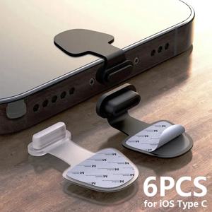 2/4/6pcs 충전 포트 iPhone 14 용 방진 먼지 플러그 Samsung Xiaomi Huawei USB Type-C 포트 보호기 실리콘 먼지 플러그 커버