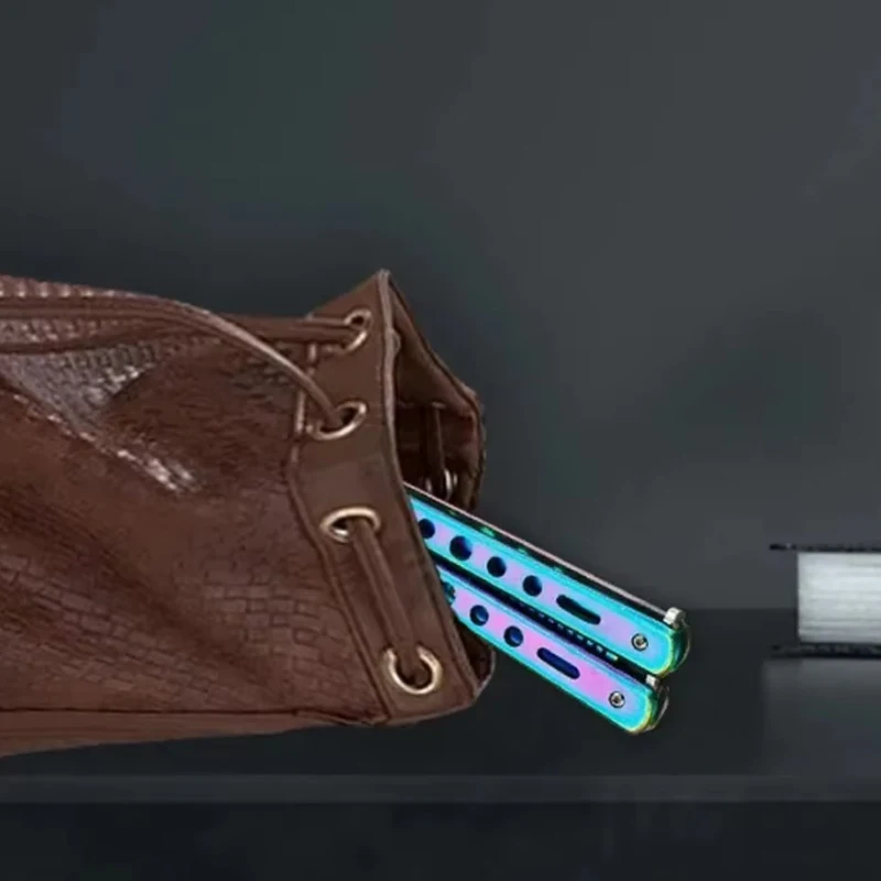 접이식 빗 스테인레스 스틸 나비 칼, 헤어 스타일링 도구, 빗 콧수염, 콧수염 브러쉬 살롱