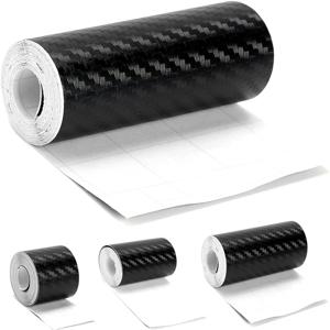 자동차 도어 엣지 가드 도어 씰 프로텍터 블랙 방수 3D 탄소 섬유 충돌 방지 필름 스크래치 커버 스트립 스티커 탭