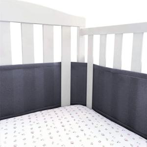 아기 통기성 메쉬 침대 라이너, 유아용 침대 둘레, 새로운 하이 퀄리티 단색, 편안한 4 패널 침대 둘레