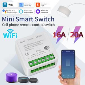 Tuya 스마트 WiFi 스위치 16A 20A 차단기 RF433Mhz 릴레이 모듈 양방향 제어 스마트 라이프 APP 원격 지원 Alexa Google 홈