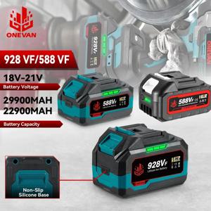 충전식 리튬 배터리 22900mAh 29900mAh 배터리 588VF 용량 표시기 21V 18V 전기 렌치 드릴 전동 공구