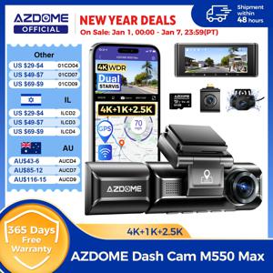 AZDOME M550 맥스 대시캠 4K+1K+2.5K 내장 GPS WiFi 150도 시야각 차량용 카메라 24시간 주차 모니터링 야간 시야 대시캠