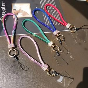 새로운 휴대 전화 매는 밧줄 손목 체인 럭셔리 라인 석 교수형 체인 하이 엔드 짧은 라인 석 박힌 팔찌 안티-분실