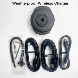 오토바이 핸들 바 줄기 포크 마운트 홀더 전화 마운트 진동 댐퍼 MAG 범용 어댑터 무선 충전기 미러 브레이크