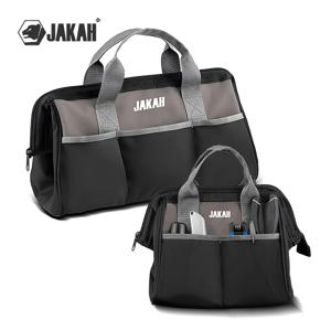 긴 공구용 18 인치 가방, 주머니가 있는 10 인치 도구 가방, 지퍼 탑 와이드 마우스 도구 토트백, 전기기사 목수 JKL-103