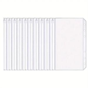 6홀 A6 바인더 포켓 투명 지퍼 폴더 6링 루즈 리프 노트북용 방수 PVC 오거나이저 10개