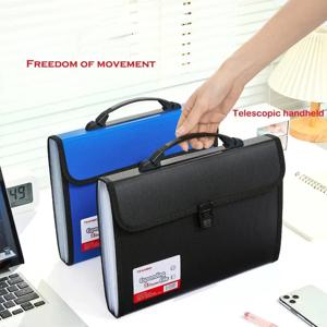 A4 크기 휴대용 13 포켓 확장 지갑 파일 폴더 종이 문서 보관 오르간 가방 홀더 사무실 학교 주최자 케이스