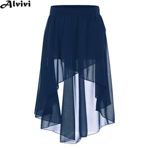 코스튬 탄성 허리띠, 하이 로우 쉬폰 스커트, 발레 스케이팅, 재즈 라틴, 어린이 소녀, 현대 서정적 댄스 공연