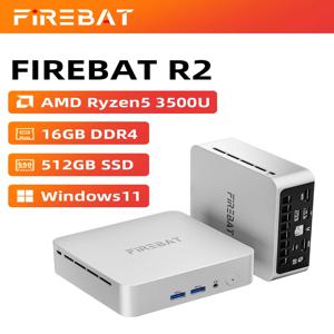 FIREBAT R2 미니 PC 게이머 AMD Ryzen 5 3500U 윈도우 11 미니 PC 게이밍 DDR4 16GB RAM 512GB SSD WIFI5 BT4.2 데스크탑 컴퓨터 미니PC
