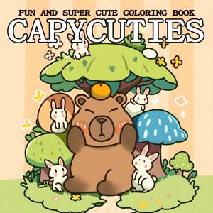 CAPYCUTIES 대담하고 쉬운 패턴 성인을 위한 색칠하기 책 귀여운 그림책 파티와 생일을 위한 완벽한 선물