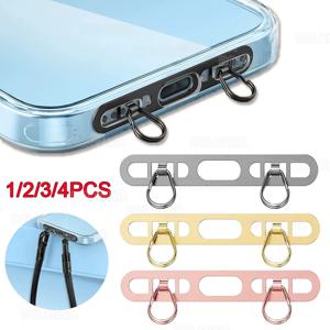 1pcs 스테인레스 스틸 휴대 전화 끈 패치 측면 교수형 클립 더블 버클 전화 스트랩 가스켓 금속 연결 조각