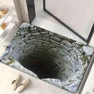 3D 착시 끝없는 심연 미끄럼 방지 도어 매트 기계 욕실 침실 캠핑 요가 내구성 바닥 매트에 대한 빨