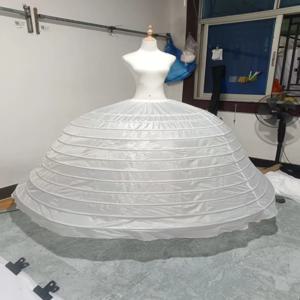 2025년 신상품 인기 판매 12후프 대형 화이트 페티코트 슈퍼 플러피 크리놀린 슬립 언더스커트 웨딩드레스 브라이덜 가운 재고 있음