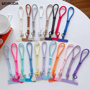 휴대 전화에 대 한 1pc 조정 가능한 짧은 끈 휴대 전화 케이스 액세서리에 대 한 유니버설 다채로운 손목 스트랩 로프