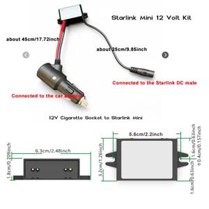 스타링크 미니 12V 어댑터, 스타링크 미니 전원 공급 장치용 DC 12V 전원 코드 컨버터, 최대 30V 3.5A 변환 키트 DC 남성