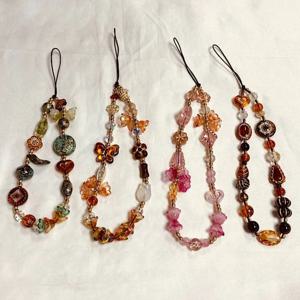 패션 여성 비즈 휴대폰 참 스트랩 손목 장식 휴대폰 케이스 키체인 CCD 카메라 분실 방지 끈