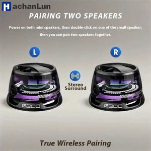 G200 블루투스 5.3 휴대용 스피커 RGB 조명 마그네틱 스피커 BT5.3 미니 사운드 박스 7시간 재생 폰 홀더 스피커