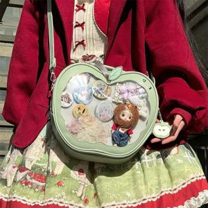 애플 모양 이타백 여성용 오리지널 디자인 페인백 다기능 메신저백, 스윗 백팩, 삭 팜므, 볼소스 데 무헤르